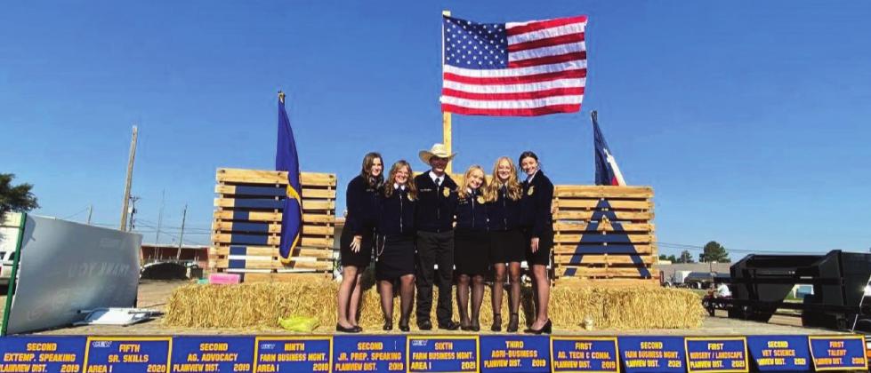 (top photo) Dimmitt FFA got the Harvest Days Parade off in a grand style with a tribute to the farmers of America and FFA.