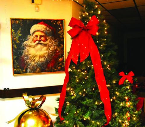 LOOK WHO'S COMING--A Man of the Hour for the Christmas season will be present in more than just a portrait during the 2025 Festival of Trees at the Hereford Senior Citizens Center. Santa and Mrs. Claus will be present in person to greet kids of all ages during the run of the event. (Photo by Jim Steiert)