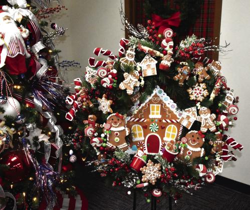 DECOR AT AUCTION--Auctioning of wreaths and 20 decorated trees will highlight the Festival of Trees Gala upcoming Tuesday, November 18. (Photo by Jim Steiert)