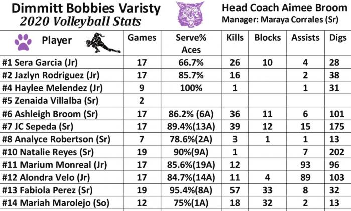 Dimmitt Bobbies Volleyball