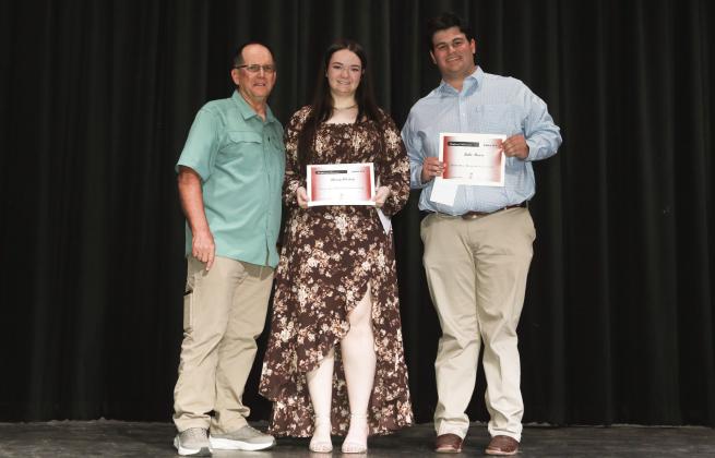 Aaron Ross Memorial Scholarship presented by Phil Zolman – Avary Wesley and Luke Moore