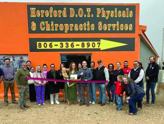 Hereford Driving Academy and Hereford DOT Physicals &amp;amp; Chiropractic Services held its ribbon cutting ceremony Wednesday morning in Hereford at 3979 US Hwy 60. The businesses may be reached by calling (806) 336-8907. (Courtesy photos)