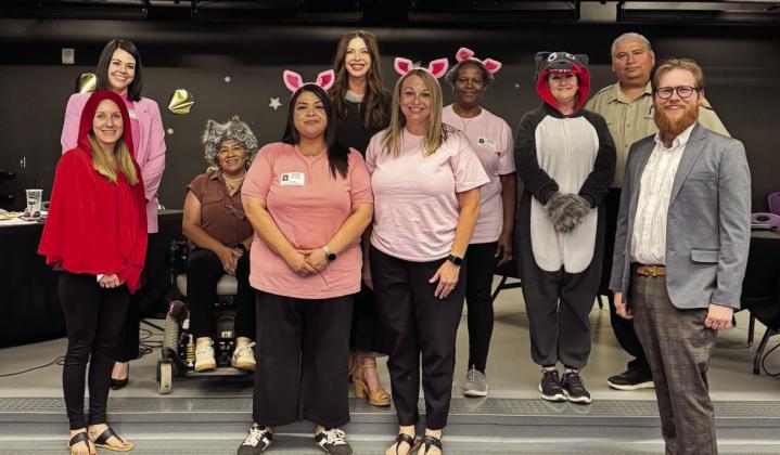 Castro County 4th and 5th graders participated in a mock trial in April. Castro County Sheriff Sal Rivera, along with Castro County officials Mandy Gfeller, Shalyn Hamlin, Veronica Pacheco, Mary Ewing, Kristina Holcomb, Priscilla Peralta, Kacy Quinton, and Amanda Fisher helped bring The Three Little Pigs vs. The Big Bad Wolf to life. After hearing the case, the student jury delivered a verdict of not guilty on all charges.