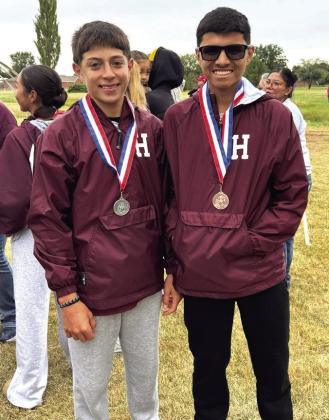Congratulations to the Hart High School Cross Country Teams. The girls placed 3rd and are advancing to regionals. (Right) Boys runners Avram Morales (second in district) and Nickolas Chavez (10th in district) also are advancing to regionals. Hart’s Junior High teams were crowned district champs (below).