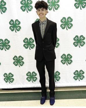 TO THE MAX--Max Hedrick will advance to State 4-H Roundup with his educational presentation entitled 'Natural Disaster.'