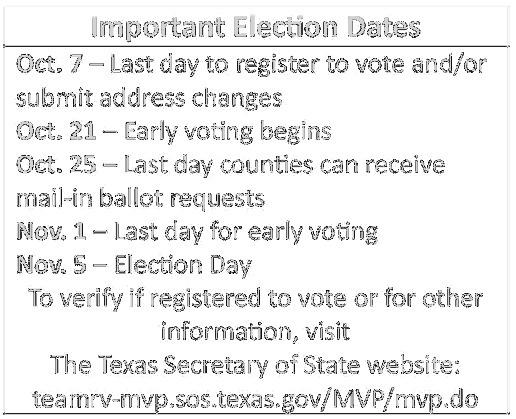 Important election dates approaching