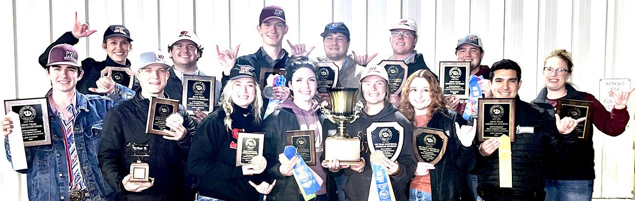 WTAMU meat judging won the tough American Royal Meat Judging contest on Oct. 15. Nazareth’s Ryan Heitschmidt, a junior at WTAMU, is a member of the team and ranked fourth overall, first in placings, second in beef judging and fourth in lamb judging.