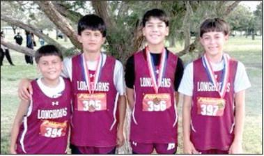 Hart Junior High boys competed at district with Avram Morales (right) winning District Champion. Other medalists were Dael Longoria, 6th Place; and Adrian Godoy, 9th Place. Juan Pablo Becerra was also a runner.