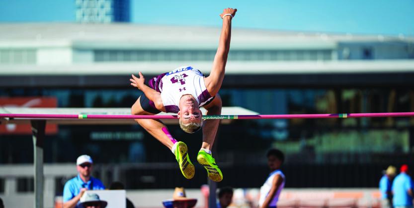 Brix Machen took sixth in the state high jump with a mark of 6 feet, 4 inches. (Courtesy photos)