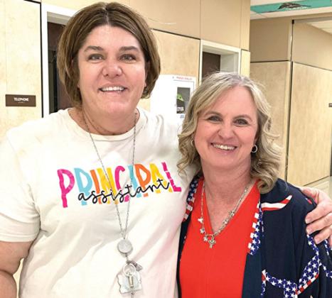 DISD 20-year Awards (left to right) - Tiffany Thomas and Carla Schilling. Not pictured, Naomie Hernandez, Mandy Oltivero and Scott Sava.