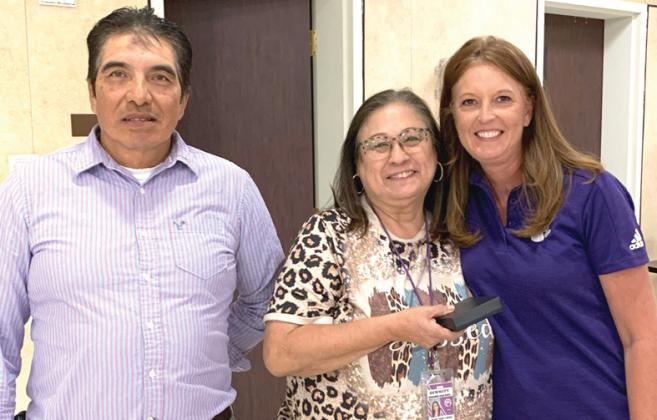 DISD 25-year Award (left to right) - Jose Zepeda, Mary Ann Larra and Jill Millican.