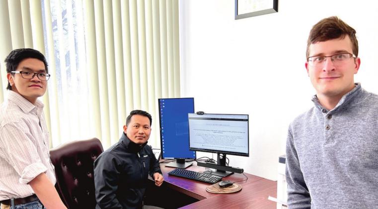 WTAMU Dr. Keshav Shrestha, assistant professor of physics, and student researchers Duncan Miertschin and Thinh (John) Nguyen published research that may help search for theoretical particals.