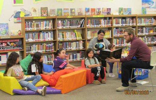 The Summer Reading Program has come to an end at Rhoads Memorial Library. One of the volunteers making it a success was Mavrik Gfeller, who read to youngsters during Story Time.