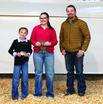 Goat Showmanship: EllieAnn Byrne and Madilyn Langston Swine Showmanship: Junior-Kenleigh Pesina, Senior-Avery Goss