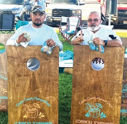 Castro County Harvest Days 1st Annual Cornhole Tournament – Champions, 1st place - Billy Ray Garcia and Glen Duque.
