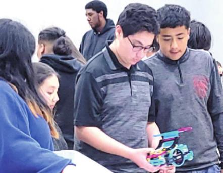 Robotics, GEAR competition - Rito Rodrigez, Bryan DeLaree, Delylah Saldana and Marybelle Sanchez