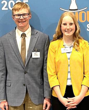 Nazareth FFA Pierce and Kennedy Wilhelm competed at the Houston Stock Show with their commercial steers. Pierce placed high enough for all three of his steers to make the sale, and Kennedy made the sale with one of her steers.
