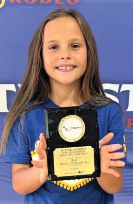 Tri State Fair – Ochiltree 4-H Livestock Judging – Izzy Heck, 3rd place individual.