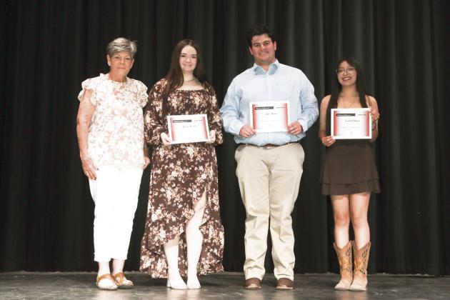 Progressive Study Club Scholarship presented by Ka Wilfong - Avary Wesley, Luke Moore, and Scarlett Chavez