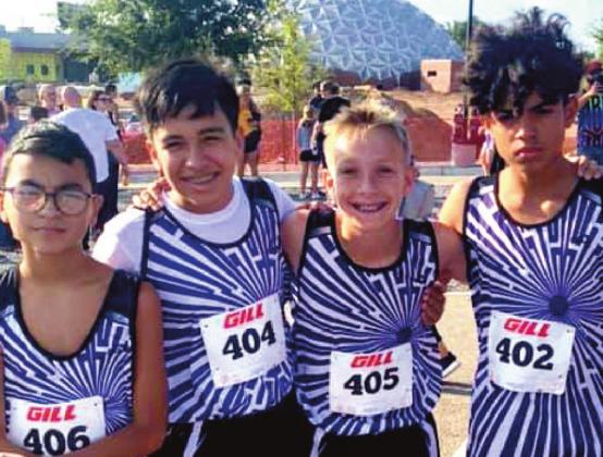 Dimmitt Middle School cross country boys at Borger.