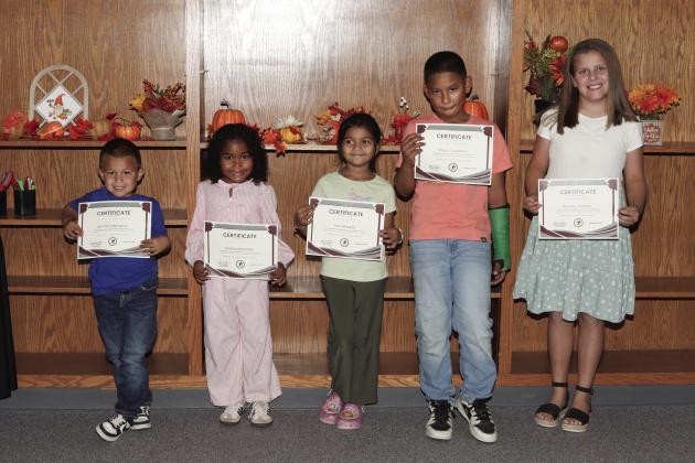 Tulia Elementary School Student Recognition – Armani Mendoza, Ariana Martinez, Tani Bhakta, Alijah Castellon, Brynley Weiser
