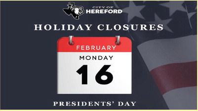 This week’s Deaf Smith County Chamber of Commerce Member Spotlight is on City of Hereford. City offices will be closed Monday, February 16th, in observance of Presidents Day.