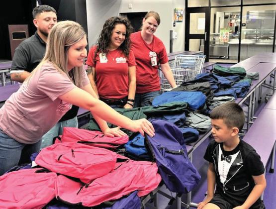 Dimmitt ISD thanked Castro County Healthcare for their generous donation of backpacks and school supplies to students in need. Contributing the success of the drive also was Gabriel Montiel of In a Jam nonprofit along with Street Volkswagen of Amarillo for donating school supplies. More than 400 students received backpacks and supplies.