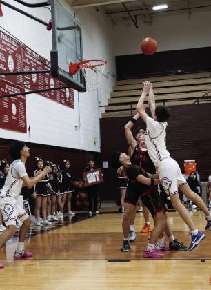 The Hereford Whitefaces and Lady Whitefaces split a pair of contests Tuesday against Dumas. The Lady Whitefaces remained hot in district play topping the Demonettes 59-- 31. The Herd fell to Dumas 36-54. Brix Machen led the team in points with 10 points while Tristen Smith added seven. (Courtesy photos).