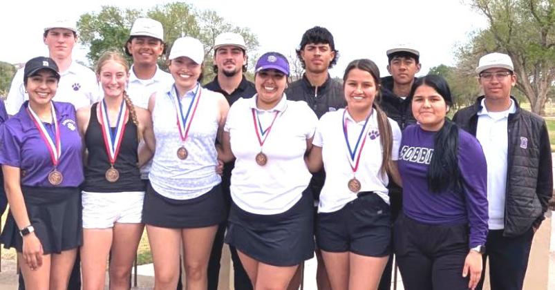 Dimmitt High School Golf Teams competed at the District tournament on March 31 at Meadowbrook Golf Course in Lubbock. The girls team placed third and the boys team placed sixth.