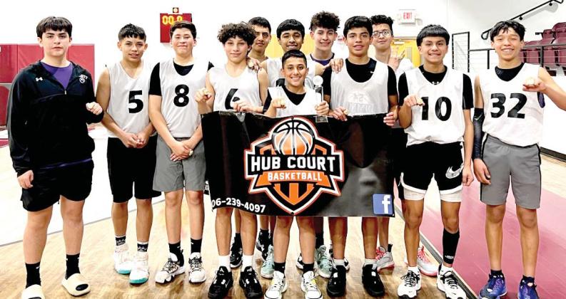 8th Bobcats: Luis Cruz, Rudy Fuentes, Neo Guana, Henry Ramirez, Isaiah Ramirez, Benny Navarro, Caden Carpio, Frankie Cortez, Branden Sanchez, Josiah Torres, Jadrien Herrera. Coaches for the team are Richard Carpio, and Jordan Ramirez. They will be playing in the Texas Boys Championship Tourney in Hereford this coming weekend.