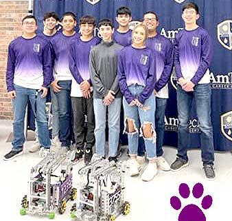 Dimmitt Robotics Team is first in the FTC league ranking and achieved the second highest score in the state of Texas. Robotics teams members include Juan Cruz, Enrique Holguin, Joel Grado, Keenan Hernandez, Pablo Perez, Daniel Duenes, Promise Herrera, Jasiah Tavarez Eric Duenas and Faith Bell. Dimmitt teams competed at FTC Meet #3 this past weekend.