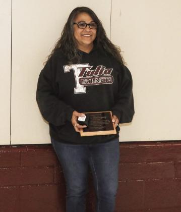 Elia Rodriguez was recognized for retirement after 25 years of service to TuliaISD