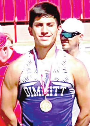 DHS Gabriel Reyes won first in pole vault at the Area meet and will be competing at the Regionals in Abilene.