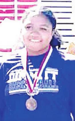 DHS Na’Khyia Porras placed third in shot put and will compete in Abilene at the Regional meet.