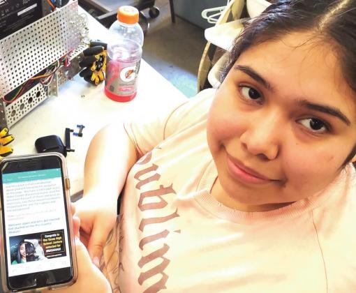 Dimmitt Robotics team member Isabel Gonzales