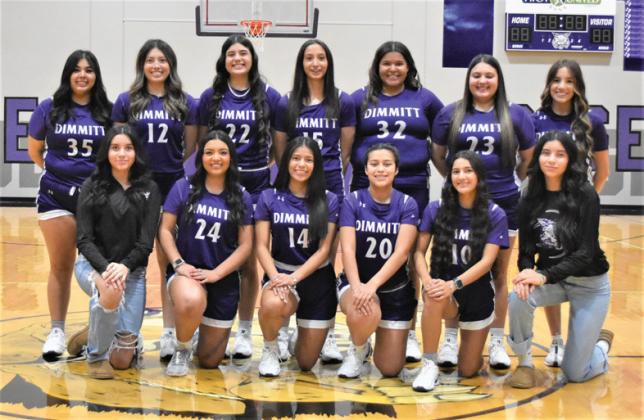 DHS Bobbies Varsity Basketball - #2 Meah Espinoza, #10 Liliana Rodriguez, #12 Braylynn Chavira, #15 Riley Ramos, #20 Cierra Martinez, #22 Liliana Herrera, #23 Brooklyn Catano, #32 Milee Thomas and #35 Alexis Quiroz.