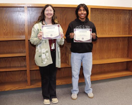 Tulia High School Recognitions Caitlin Daniel, Jose Verdugo