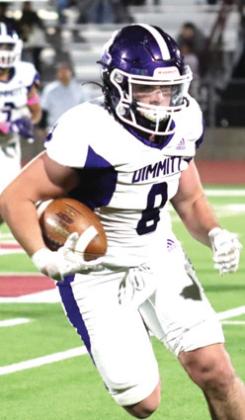 Bobcats Blake Howell on a drive against the Tulia Hornets. (Dimmitt Sports Media photo)