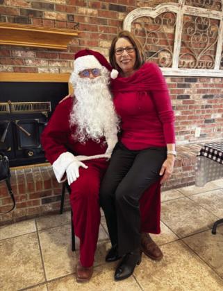 Celeste Howard trying to convince Santa she has been good