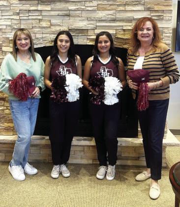 Let's cheer on the Business for Week! This week, we’re excited to honor Hereford Texas Federal Credit Union as our Business of the Week! Thank you for cheering on the cheerleaders who cheer on our community! Your support helps keep our spirit strong and our community connected. We’re grateful for all you do. Pictured: Brandy Murillo, Makayla Mungia, Makyra Mungia, and Brenda Fuentes