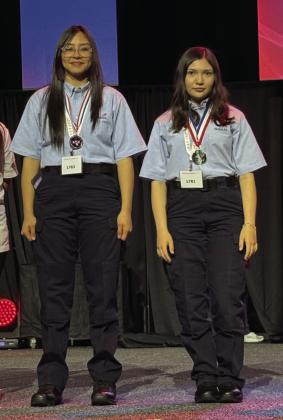 CSI TECH TEST SILVER--Members of the Silver CSI Technical Test team in Skills USA state competition from Hereford High School included Linda Sanchez and Maylin Rodriguez.