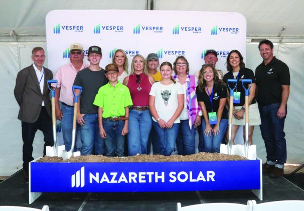 Vesper Energy executives and the Nazareth Solar land owners at the Nazareth Solar Groundbreaking