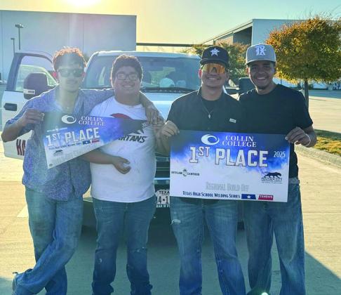 Hart brought home first place at the Collin College Regional Build-Off and have officially punched their ticket to state this spring. Countless hours of hard work, determination, and teamwork paid off in a big way. Team members include Aiden Cisneros, Diego Lujan, Hayden Hernandez, and JJ Jimenez. Hart’s Team 2 also placed 4th in their first competition.