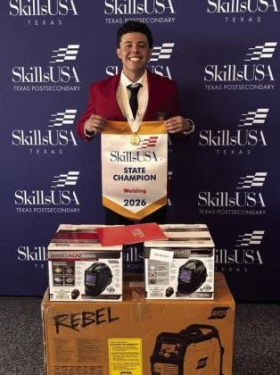 GOLD MEDAL WINNER--Hereford High School student Kevin Garcia was a gold medalist, winning the title of Best Advanced Welder in all of Texas in Skills USA Welding competition