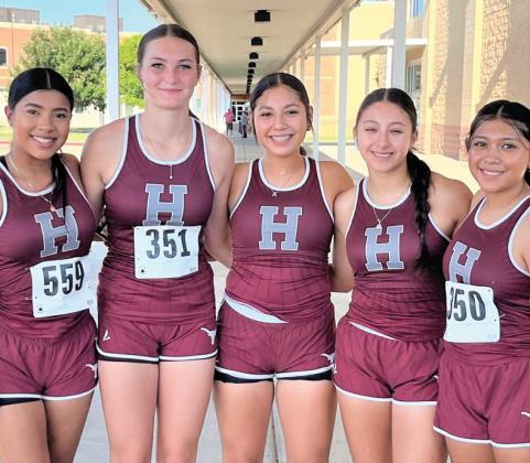 Hart HS Girls Cross Country: (left to right) Marrisa Mendoza, Braelynn Geopfert, Aliyah Trevino, Adamari Morales and America Cardoza.