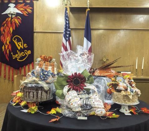 AUCTION PRIZES—Right, just some of the highly decorated dessert options offered at the Samaritan Hospice Dessert Auction.