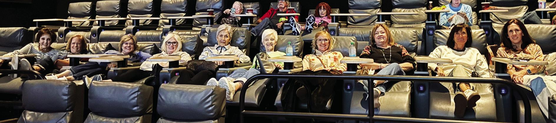 La Madre Mia met for dinner and a movie in Amarillo on October 9. They saw the movie Soul on Fire on its opening night at Cinergy. Members present are pictured ready to see the movie.