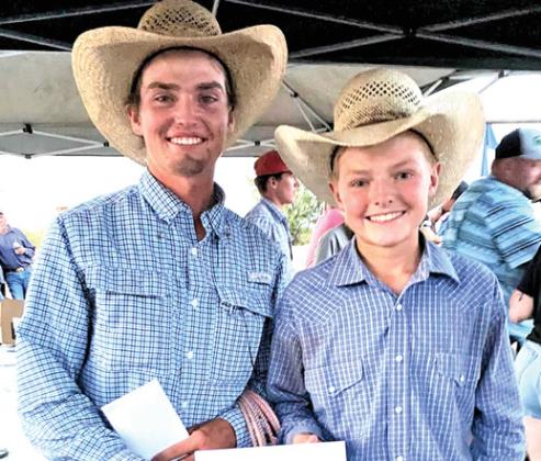 Harvest Days Goat Roping -1st and 3rd place, Gains Lunsford and Sawyer Lunsford