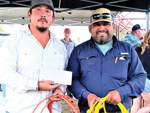 Harvest Days Goat Roping - 2nd place, Eloy Cantu and Victor Quintana.