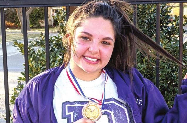 DHS Nateley Bonilla placed third in girls singles at the Amarillo Tennis Meet.